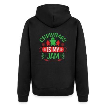 Noël est ma confiture - Veste à capuche bio Premium Unisexe - noir - Dos - Nico (187cm)