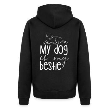 Mon chien est mon meilleur ami - Veste à capuche bio Premium Unisexe - noir - Dos - Nico (187cm)