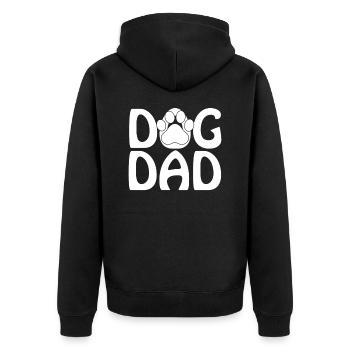 Chien Papa - Veste à capuche bio Premium Unisexe - noir - Dos - Nico (187cm)