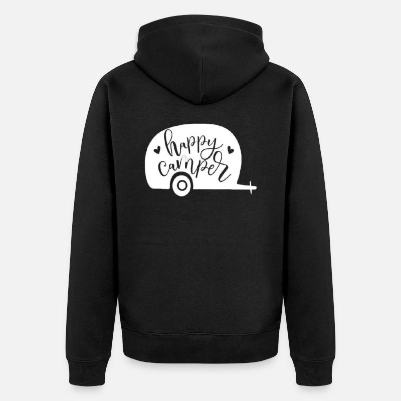 Campeurs heureux - Veste à capuche bio Premium Unisexe - noir