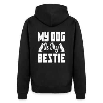 Mon chien est mon meilleur ami - Veste à capuche bio Premium Unisexe - noir - Dos - Nico (187cm)