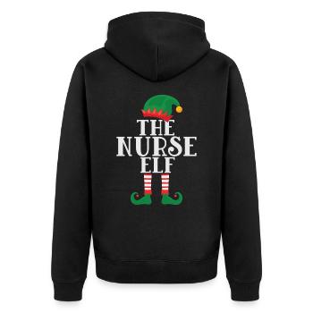 Je suis l’elfe infirmière - Veste à capuche bio Premium Unisexe - noir - Dos - Nico (187cm)