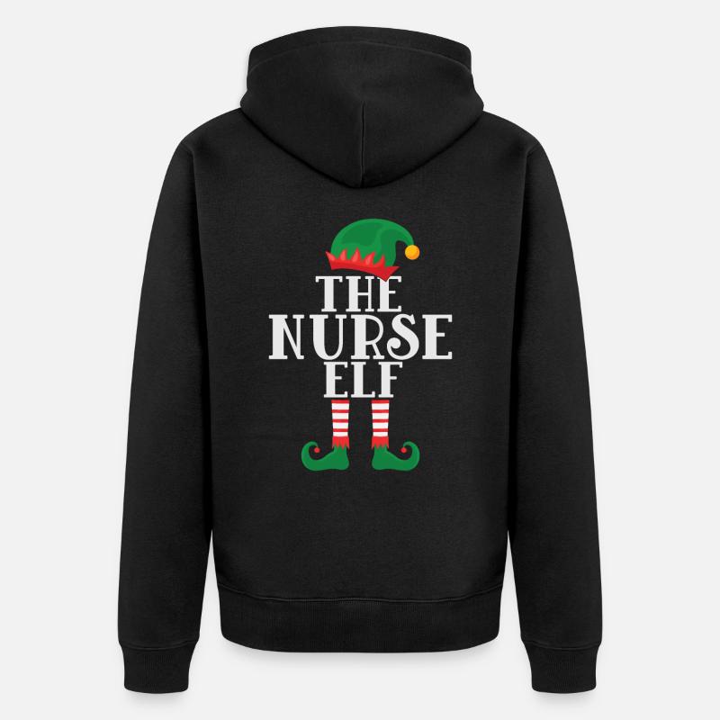 Je suis l’elfe infirmière - Veste à capuche bio Premium Unisexe - noir