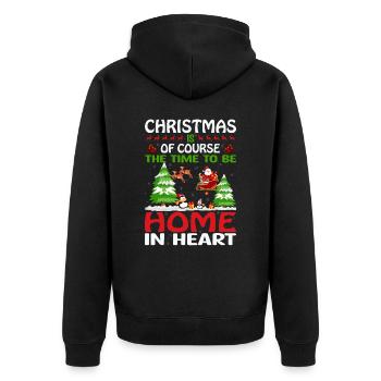 Noël est le moment à la maison Noël laid - Veste à capuche bio Premium Unisexe - noir - Dos - Nico (187cm)
