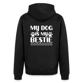 Mon chien est mon meilleur ami - Veste à capuche bio Premium Unisexe - noir - Dos - Nico (187cm)