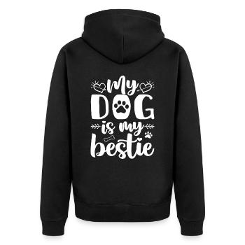 Mon chien est mon meilleur ami - Veste à capuche bio Premium Unisexe - noir - Dos - Nico (187cm)