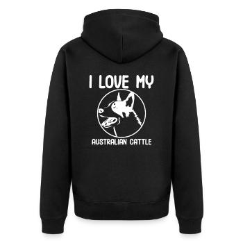 J’adore mon bétail australien - Veste à capuche bio Premium Unisexe - noir - Dos - Nico (187cm)