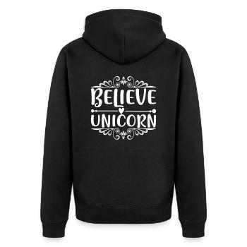 Croyance en la licorne Licorne - Veste à capuche bio Premium Unisexe - noir - Dos - Nico (187cm)