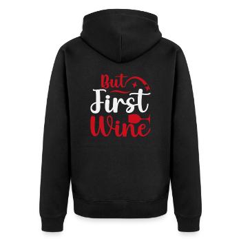 Mais d’abord le vin - Veste à capuche bio Premium Unisexe - noir - Dos - Nico (187cm)