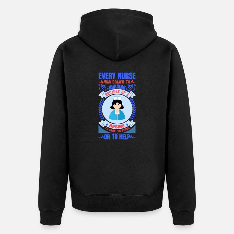 INFIRMIÈRE Infirmière - Veste à capuche bio Premium Unisexe - noir