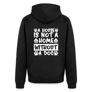 Les poils de chien sont mes paillettes - Veste à capuche bio Premium Unisexe - noir - Dos - Nico (187cm)