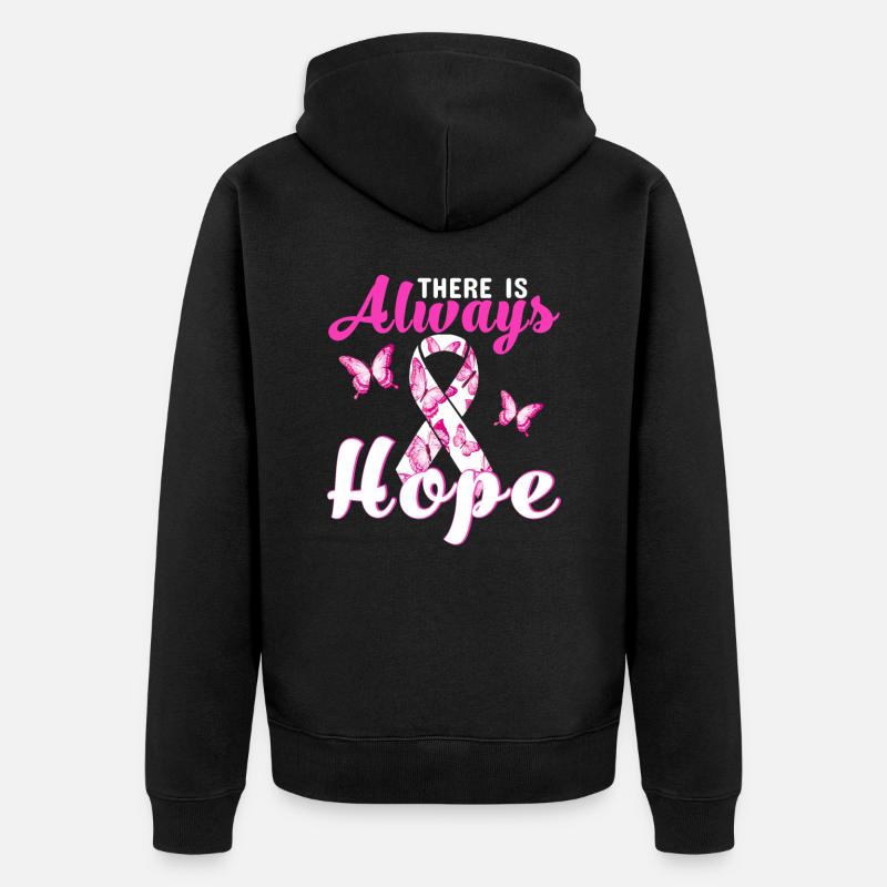 Immer Hoffnung - Unisex Premium Bio Zip Hoodie - Schwarz