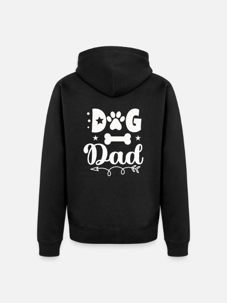 Dog Dad - Unisex Premium Organic Zip Hoodie - black