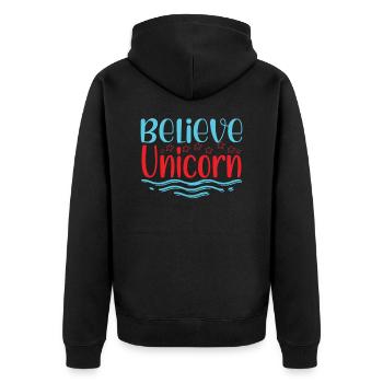 Croyance en la licorne Licorne - Veste à capuche bio Premium Unisexe - noir - Dos - Nico (187cm)