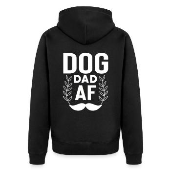 Chien Papa Af - Veste à capuche bio Premium Unisexe - noir - Dos - Nico (187cm)
