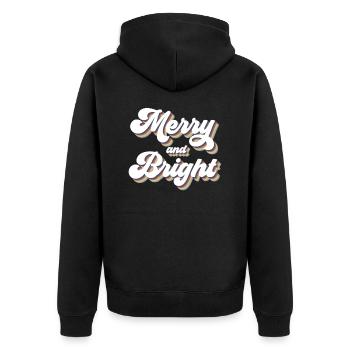 Joyeux et lumineux Noël laid - Veste à capuche bio Premium Unisexe - noir - Dos - Nico (187cm)