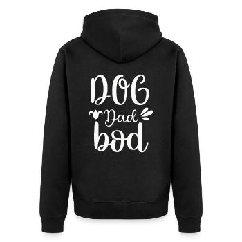 Chien Papa Bod - Veste à capuche bio Premium Unisexe - noir - Dos - Nico (187cm)