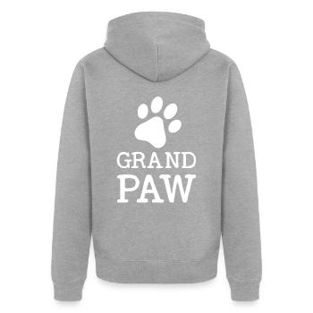 Grande patte - Veste à capuche bio Premium Unisexe - gris chiné - Dos - Nico (187cm)