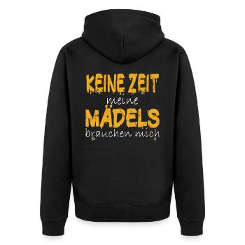 Beekeeping Bee beekeeper Honey Dealer Zeidler Bienen - Unisex Premium Organic Zip Hoodie - black - Back - Nico (187cm)