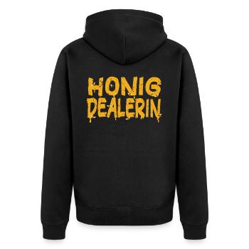 Honey Dealer Mrs. Beekeeper Beekeeping Bee beekeeper - Unisex Premium Organic Zip Hoodie - black - Back - Nico (187cm)