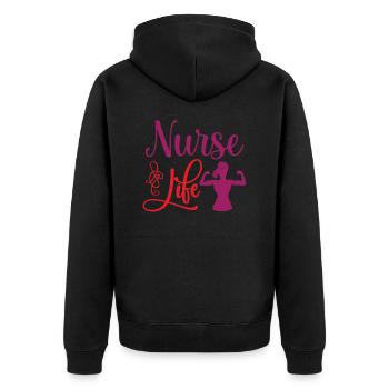 INFIRMIÈRE Infirmière - Veste à capuche bio Premium Unisexe - noir - Dos - Nico (187cm)