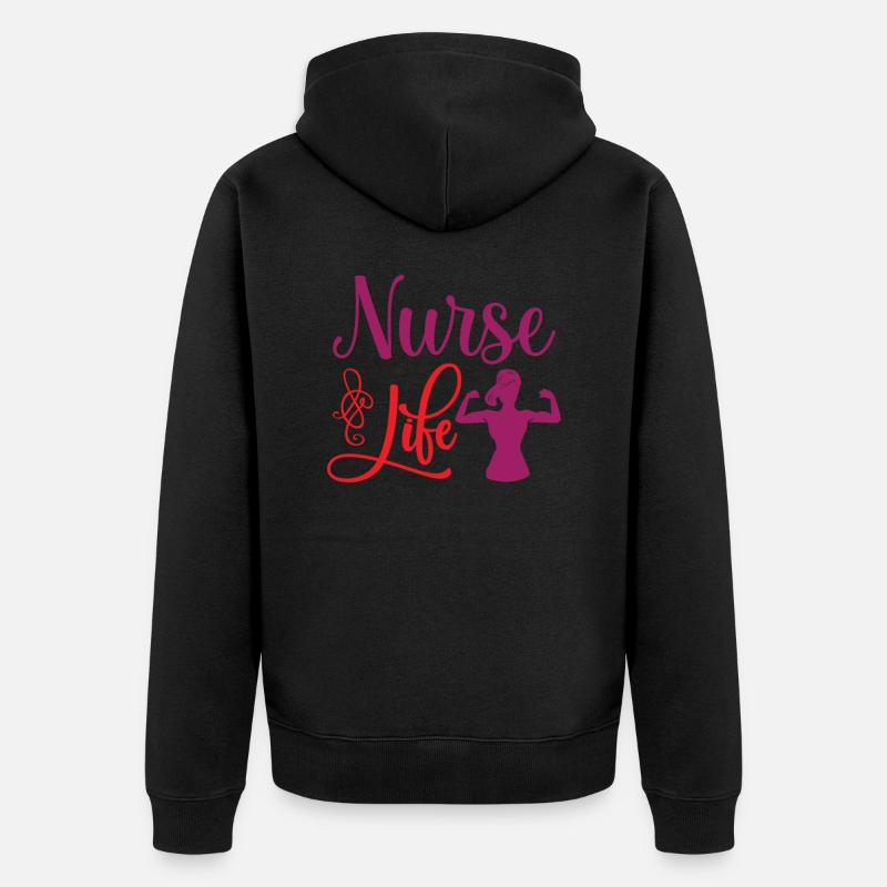 INFIRMIÈRE Infirmière - Veste à capuche bio Premium Unisexe - noir