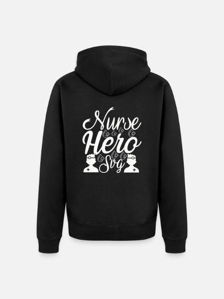 Nurse Held - Unisex Premium Organic Zip Hoodie - black