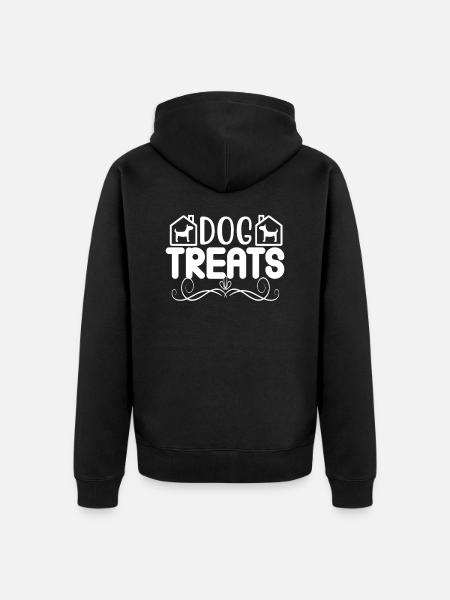 Dog Treats - Unisex Premium Organic Zip Hoodie - black