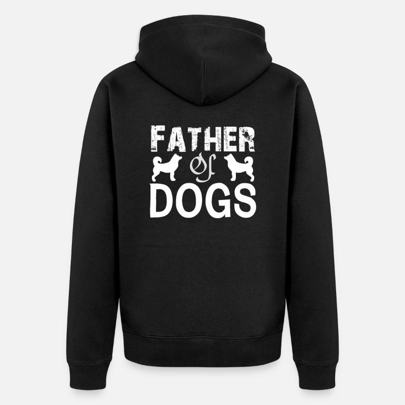Père de chiens - Veste à capuche bio Premium Unisexe - noir