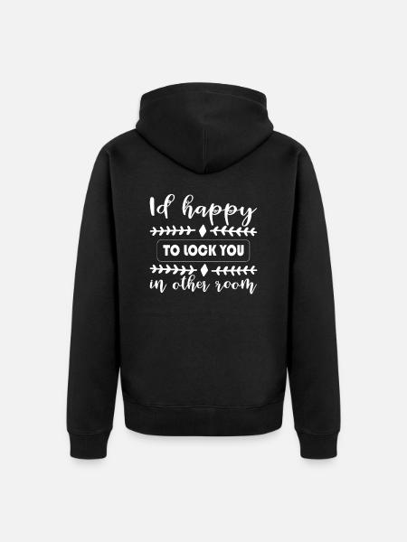 Dog Room - Unisex Premium Organic Zip Hoodie - black