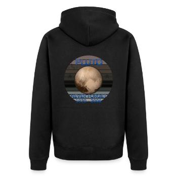 Pluto never forget - Unisex Premium Organic Zip Hoodie - black - Back - Nico (187cm)
