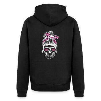 Papillons du cancer du sein - Veste à capuche bio Premium Unisexe - noir - Dos - Nico (187cm)