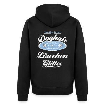 Chien scintillant lion - Veste à capuche bio Premium Unisexe - noir - Dos - Nico (187cm)