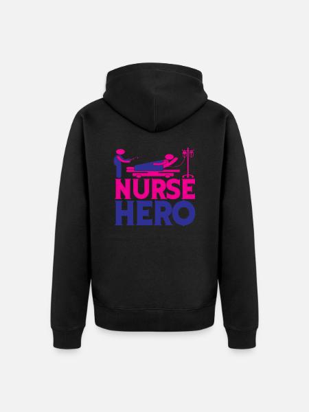NURSE Nurse - Unisex Premium Organic Zip Hoodie - black