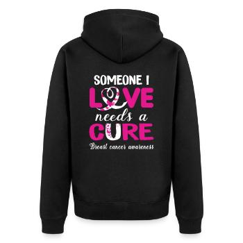 Amour et guérison - Veste à capuche bio Premium Unisexe - noir - Dos - Nico (187cm)