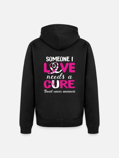 Love and Healing - Unisex Premium Organic Zip Hoodie - black