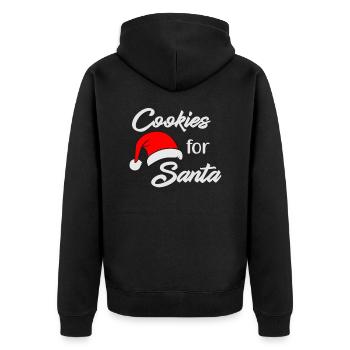 Cookies for Santa Claus Christmas - Unisex Premium Organic Zip Hoodie - black - Back - Nico (187cm)