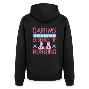 Infirmière Hospital Médecin d’urgence Paramédical - Veste à capuche bio Premium Unisexe - noir - Dos - Nico (187cm)