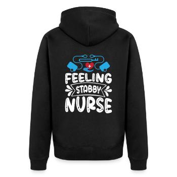 Infirmière épineuse - Veste à capuche bio Premium Unisexe - noir - Dos - Nico (187cm)