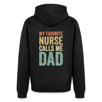 Infirmière Hospital Médecin d’urgence Paramédical - Veste à capuche bio Premium Unisexe - noir - Dos - Nico (187cm)