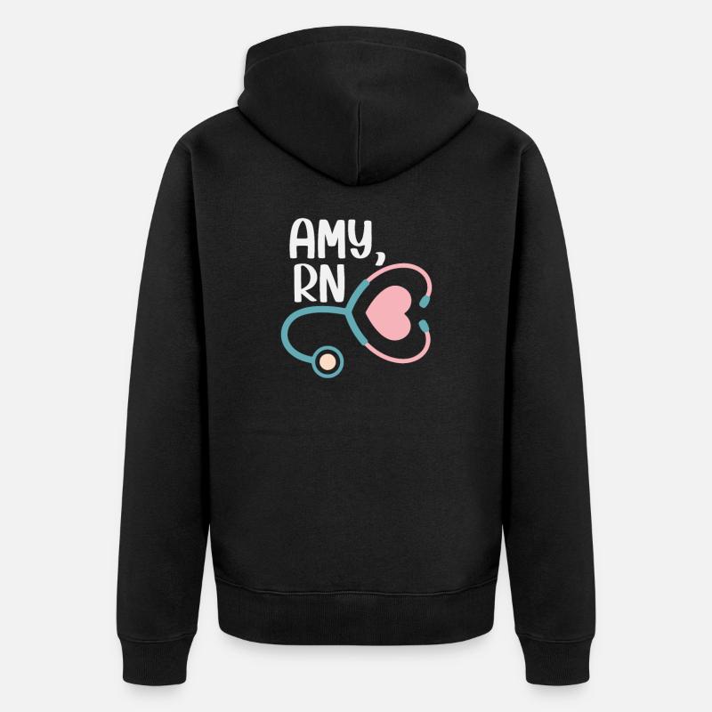 Infirmière Amy RN - Veste à capuche bio Premium Unisexe - noir