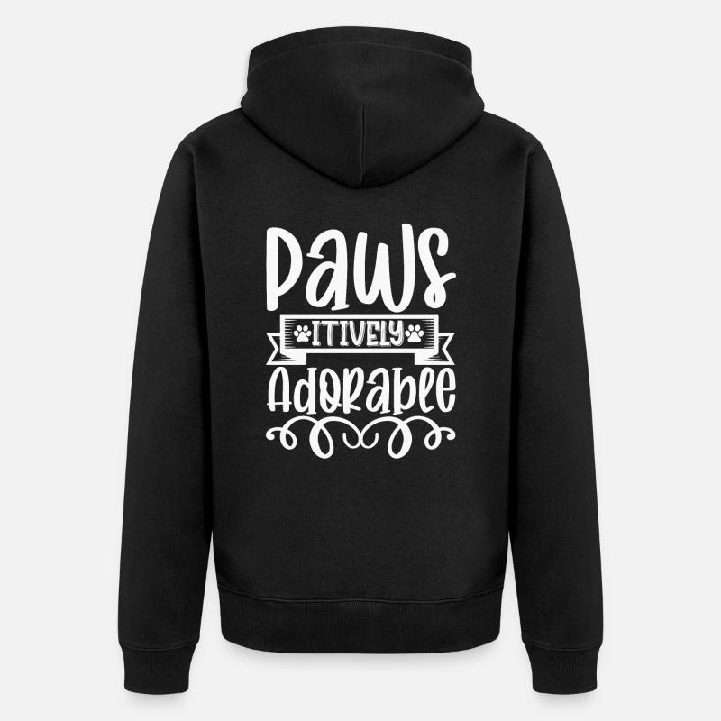 Pawsitively Bewundernswert - Unisex Premium Bio Zip Hoodie - Schwarz