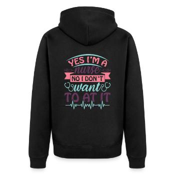 INFIRMIÈRE Infirmière - Veste à capuche bio Premium Unisexe - noir - Dos - Nico (187cm)
