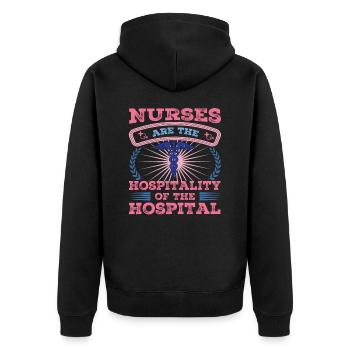 INFIRMIÈRE Infirmière - Veste à capuche bio Premium Unisexe - noir - Dos - Nico (187cm)