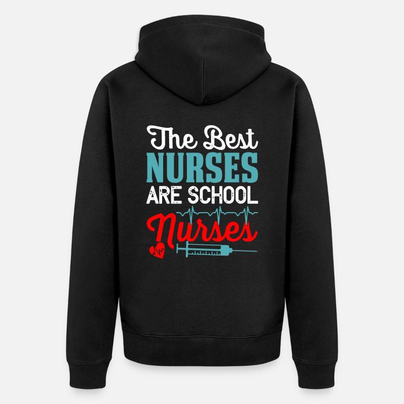 Meilleures infirmières d’école d’infirmières - Veste à capuche bio Premium Unisexe - noir