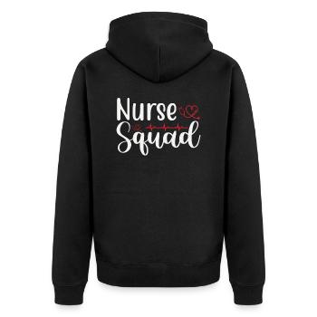 Cadre infirmier - Veste à capuche bio Premium Unisexe - noir - Dos - Nico (187cm)