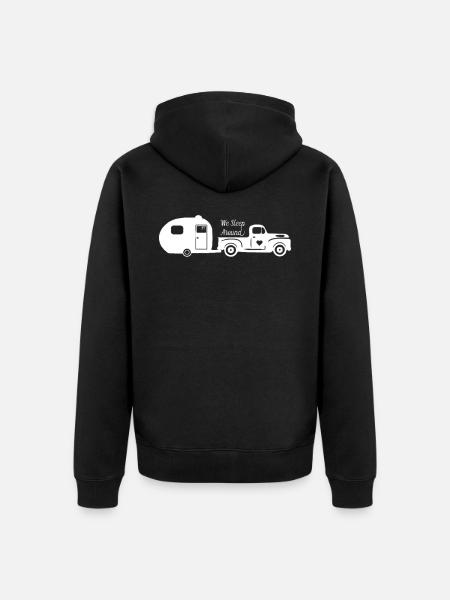 We sleep around - Unisex Premium Organic Zip Hoodie - black