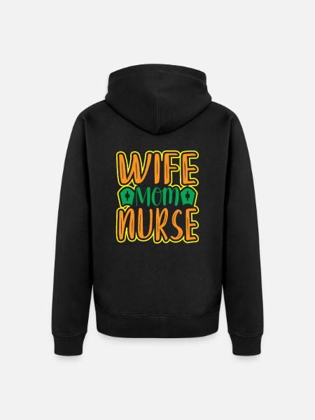 NURSE Nurse - Unisex Premium Organic Zip Hoodie - black