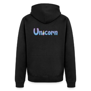 Licorne Einhorn - Veste à capuche bio Premium Unisexe - noir - Dos - Nico (187cm)