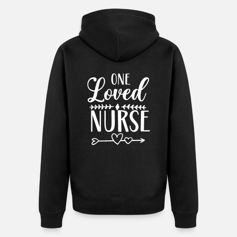 Une infirmière bien-aimée - Veste à capuche bio Premium Unisexe - noir